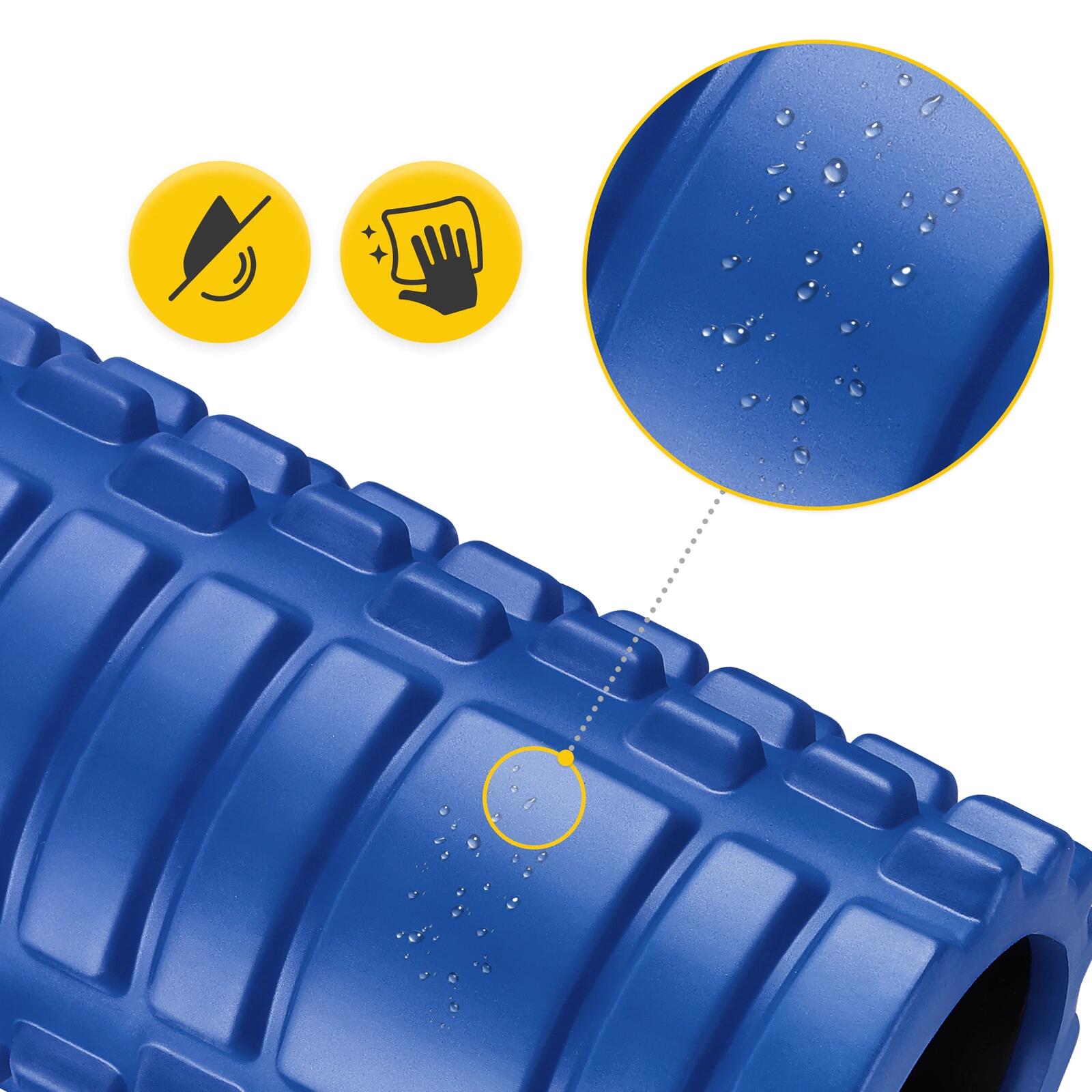 Foam roller EVA rilievi 33 cm trigger point schiena e gambe 4FIZJO 2/7