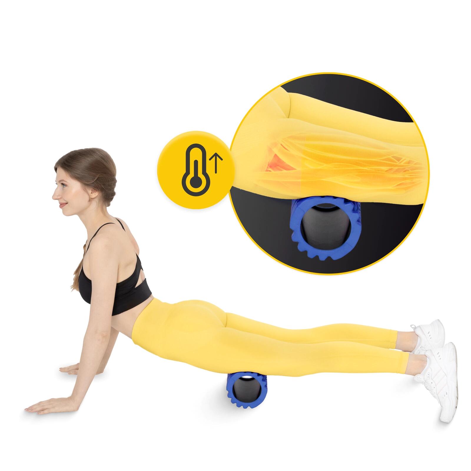 Foam roller EVA rilievi 33 cm trigger point schiena e gambe 4FIZJO 7/7