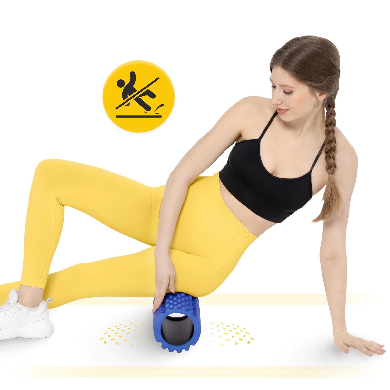 Foam roller EVA rilievi 33 cm trigger point schiena e gambe 4FIZJO 6/7
