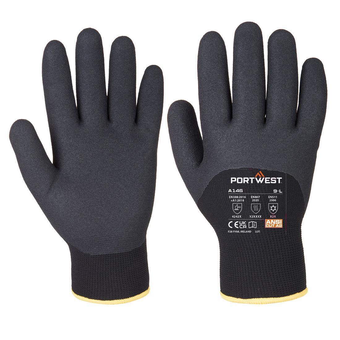 PORTWEST Adulto Unisex Guanti Invernali Portwest A146 Arctic Nero