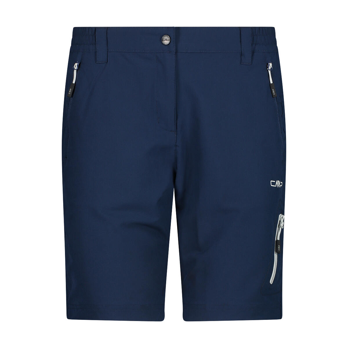 Bermuda Donna CMP - Cotone Elasticizzato, Vita Media, Zip E Bottone, Tasc Laterali - Foto 3