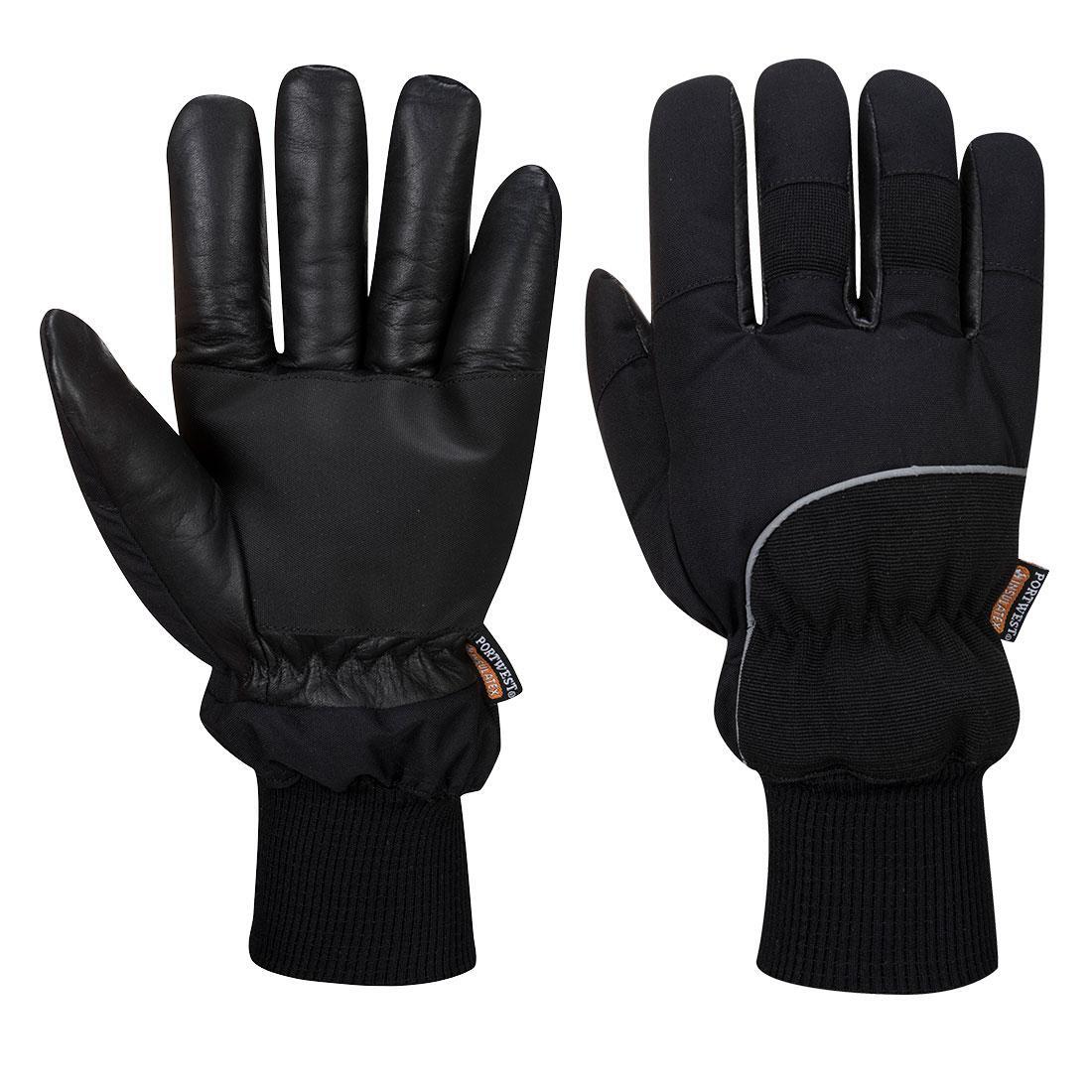 PORTWEST Adulto Unisex Pelle Guanti Per Celle Frigorifere Portwest A751 Apacha Nero