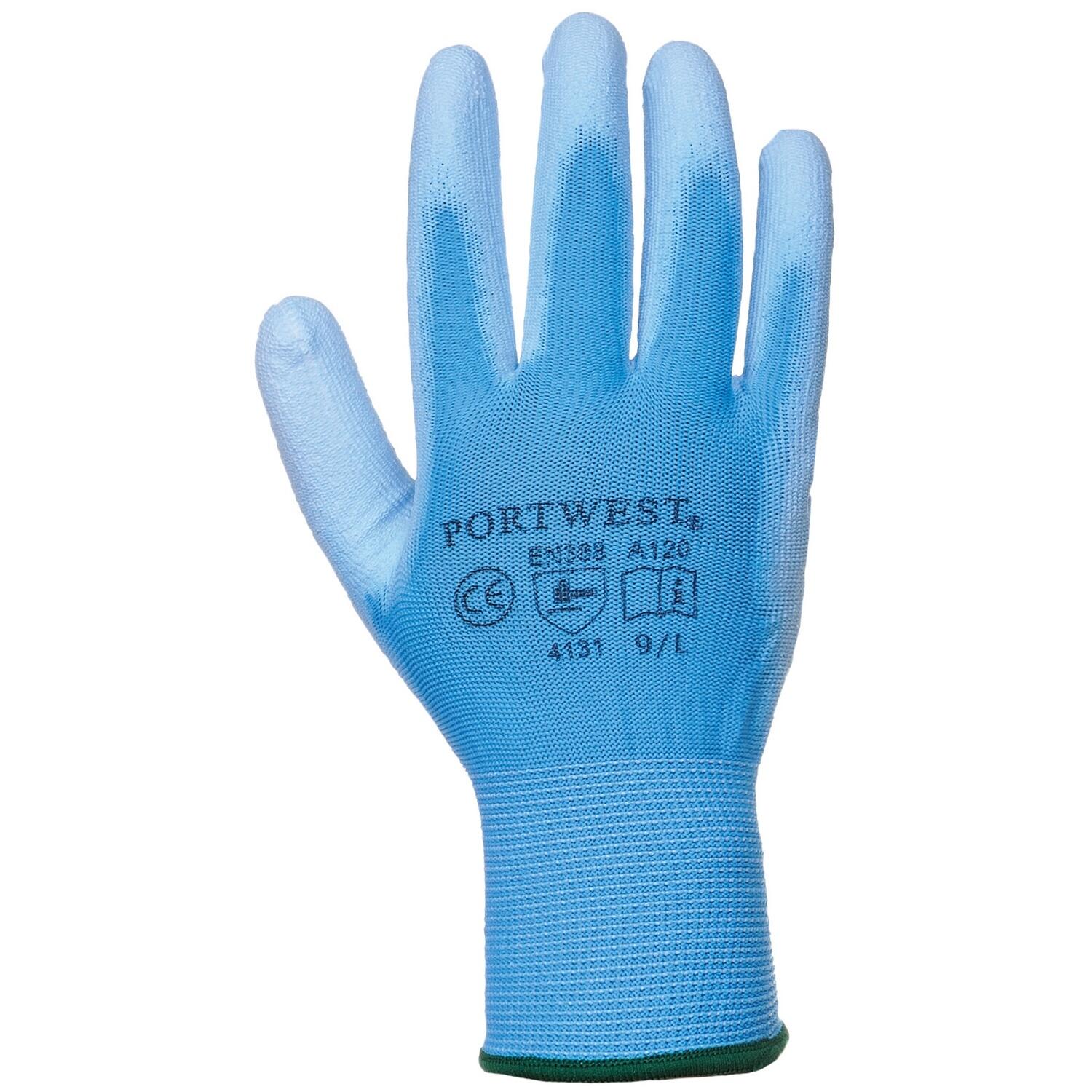 PORTWEST PU Palm Coated Gloves (A120) / Workwear (Blue)