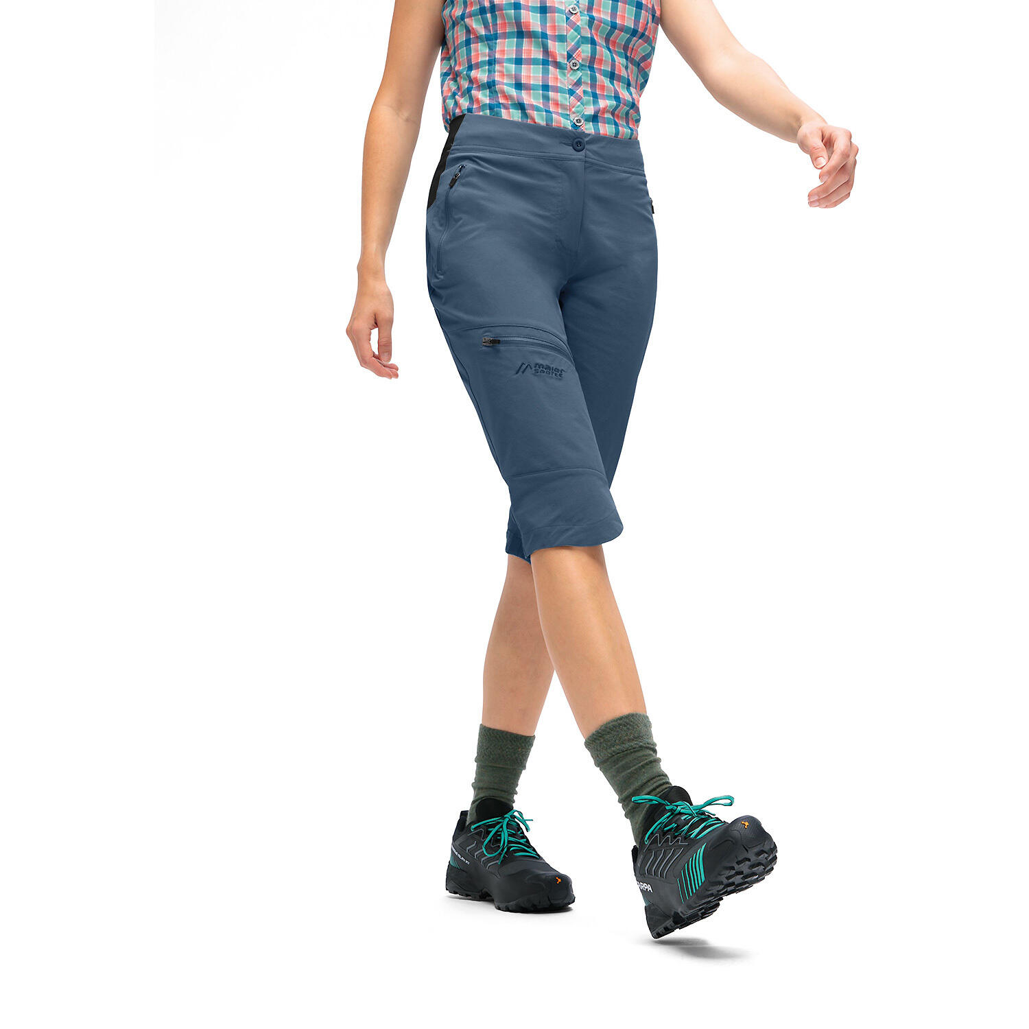 Pantalón de senderismo slim mujer Maier Sports Capri Vario 3/5