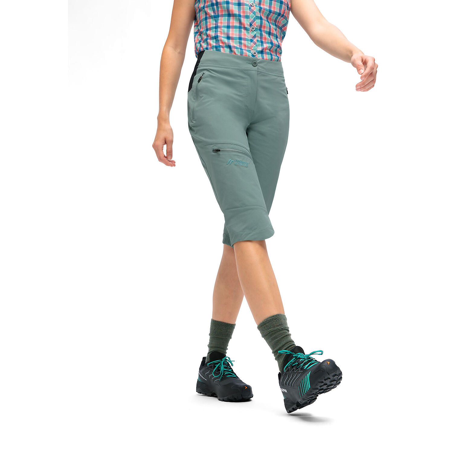 Pantaloni da trekking slim donna Maier Sports Capri Vario 3/5