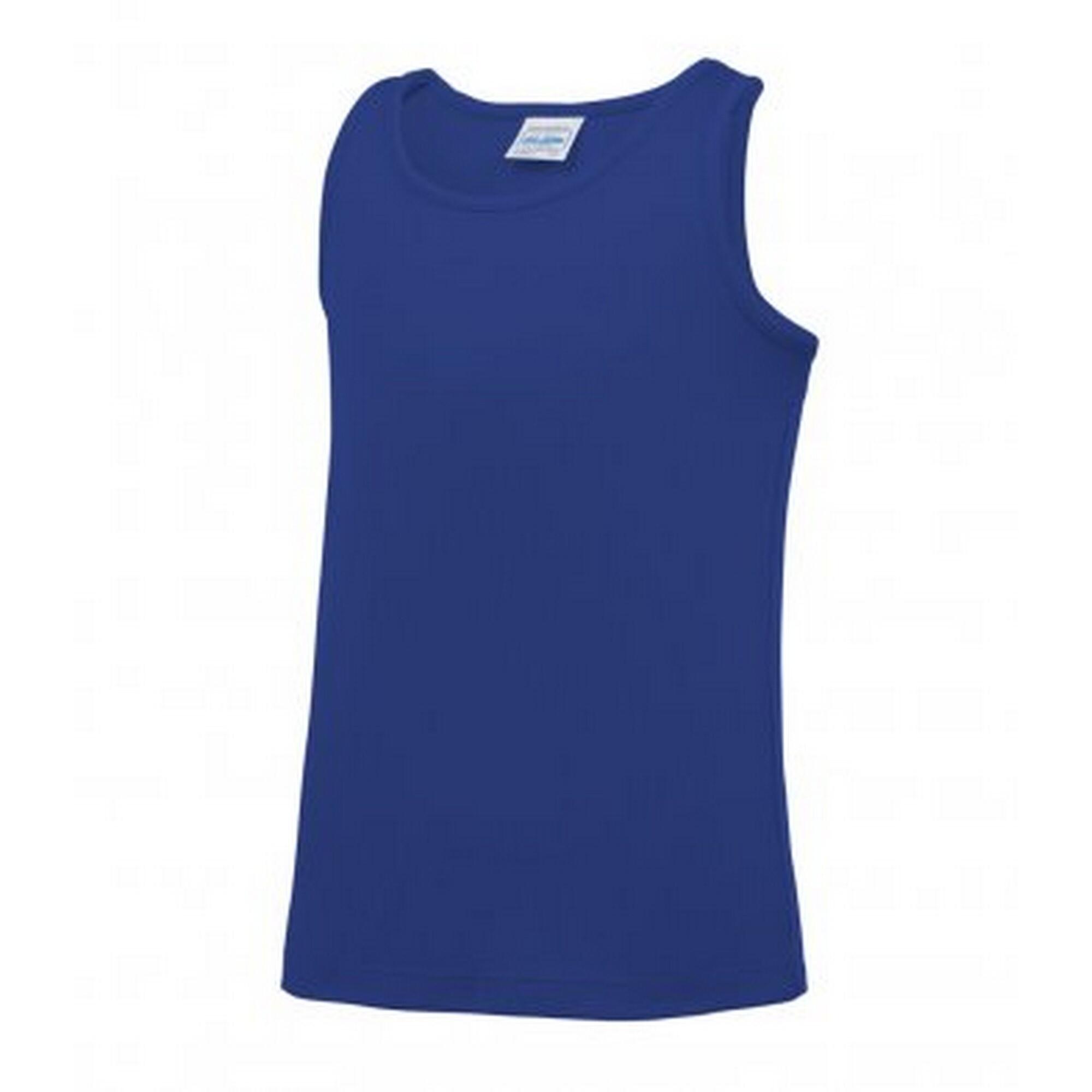 AWDIS Childrens/Kids Just Cool Sleeveless Vest Top (Royal)