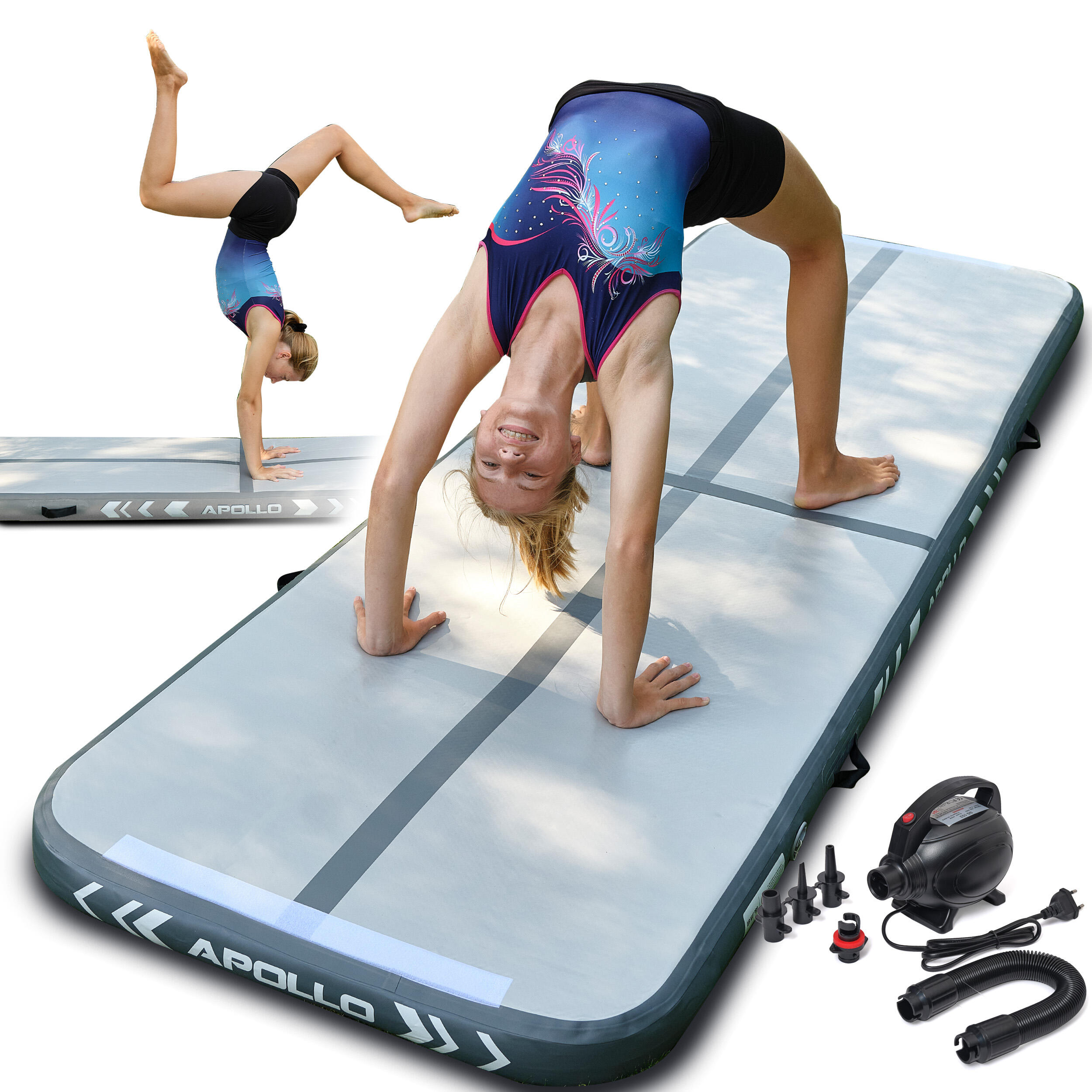 APOLLO Air Mat Pro - Colchoneta de gimnasia inflable para adultos y niños
