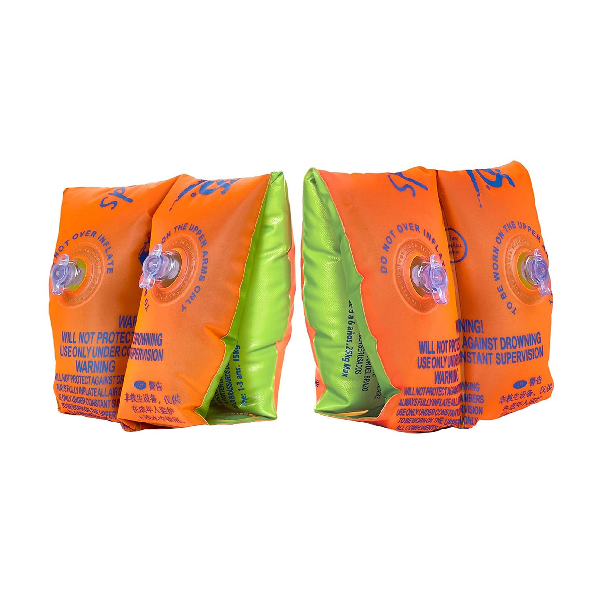 Baby Swimming Armbands (Orange/Green) 2/3