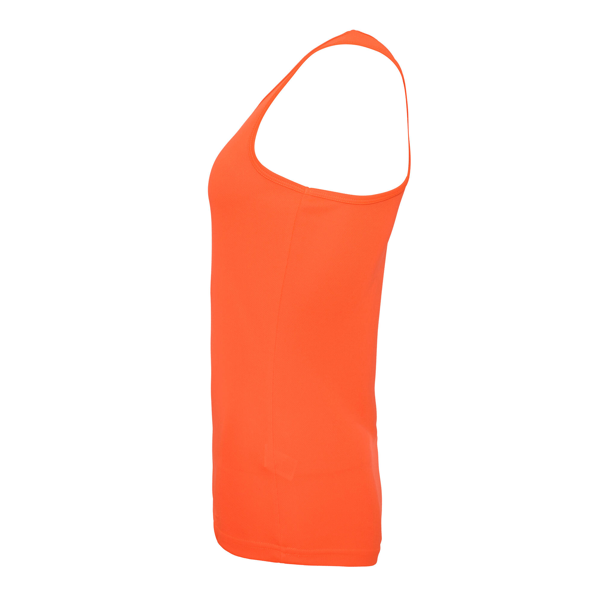 Just Cool Girlie Fit Sports Ladies Vest / Tank Top (Electric Orange) 3/3