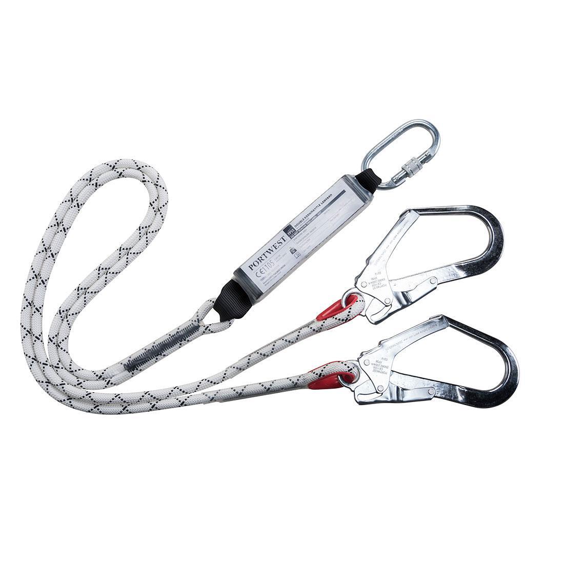 Kernmantle Shock Absorber Double Lanyard (White) 1/1