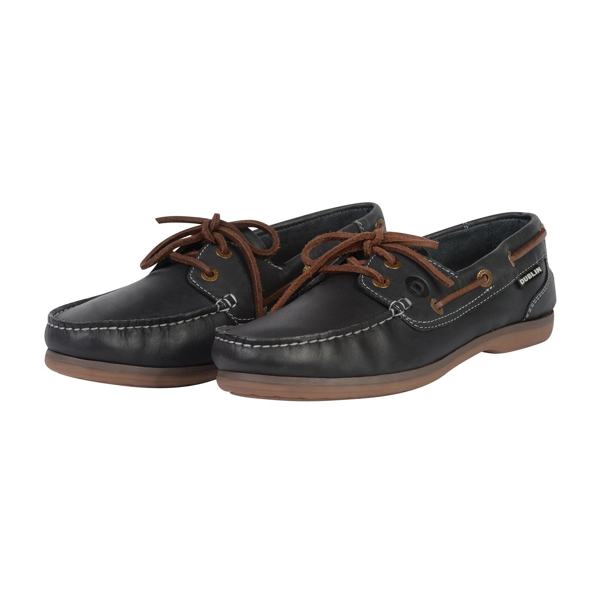 Womens/Ladies Wychwood Arena Leather Boat Shoes (Navy)