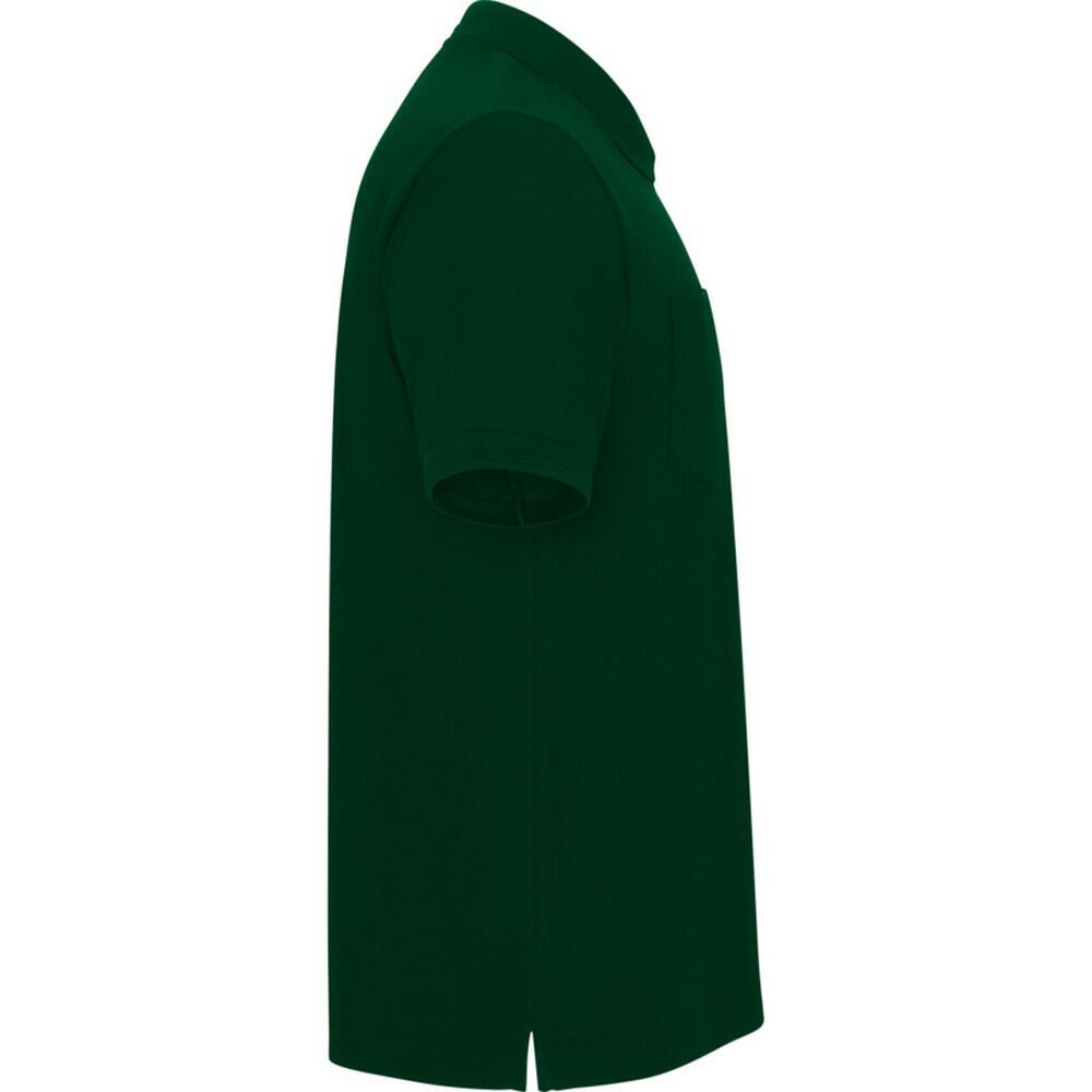Polo Centauro Premium de manga curta unissexo para adultos (Verde Garrafa) 3/4