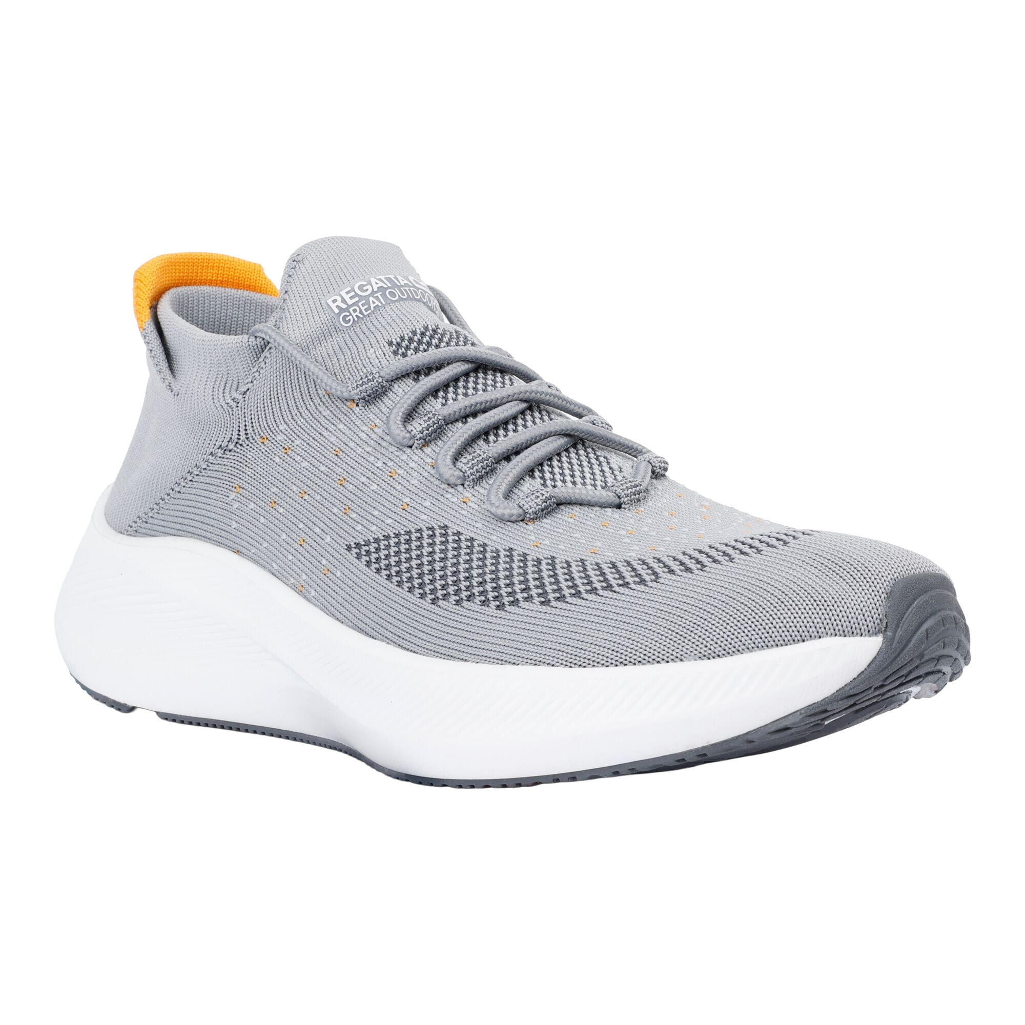 REGATTA Mens Orton Trainers (Storm Grey/Orange)
