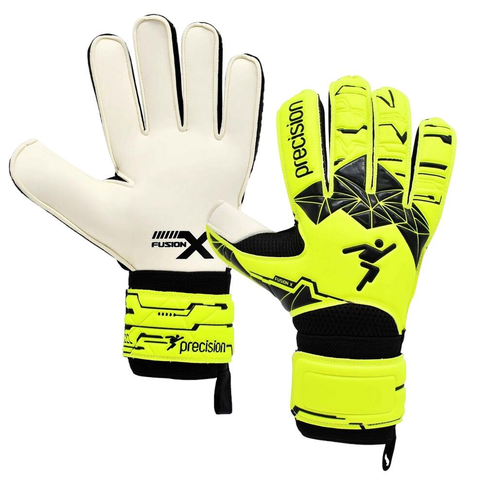 Gants De Gardien De But FUSION Enfant (Blanc / Vert Néon / Noir) 1/2