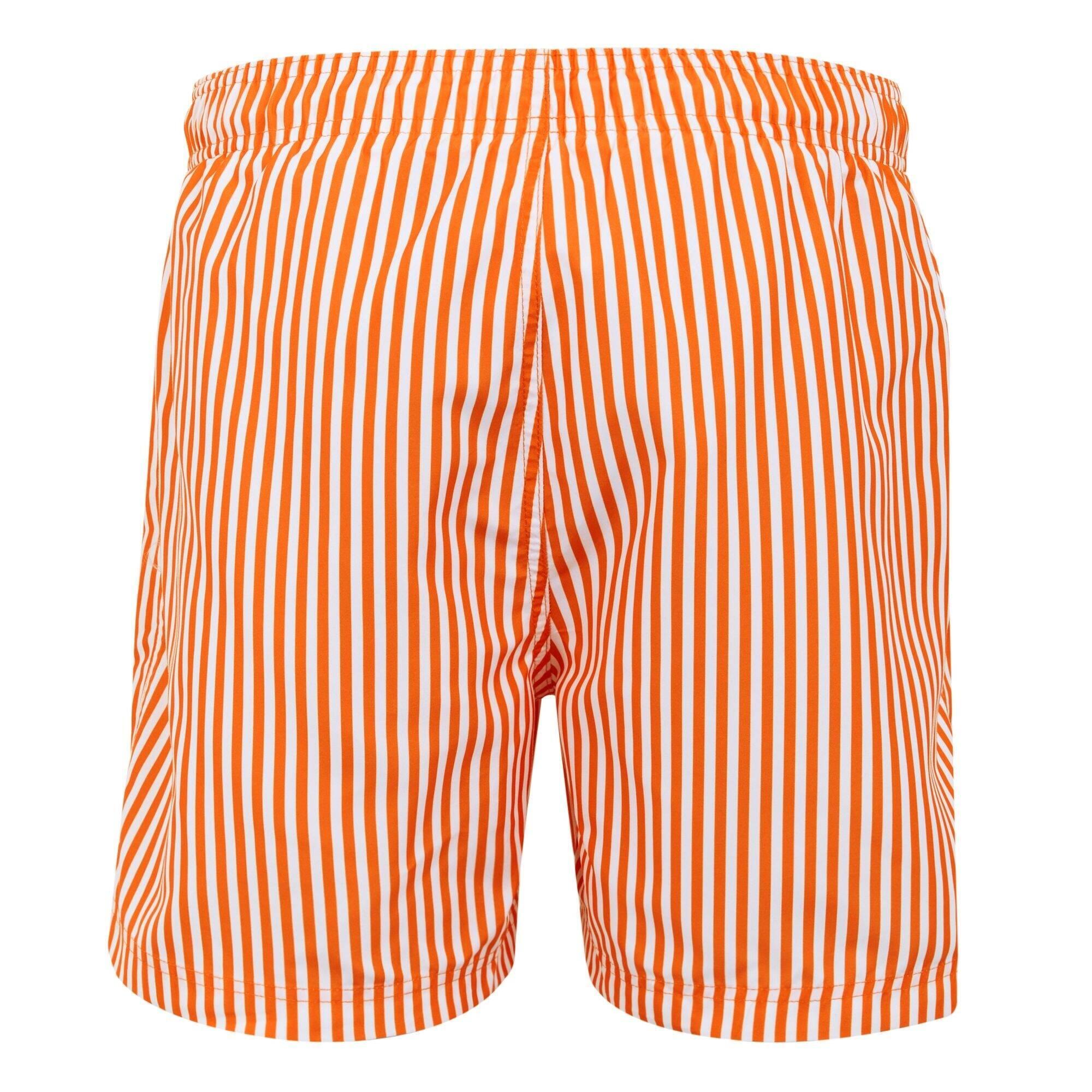 Costume Da Bagno A Pantaloncino Strisce Uomo Regatta Loras Celosia Arancione 2/4