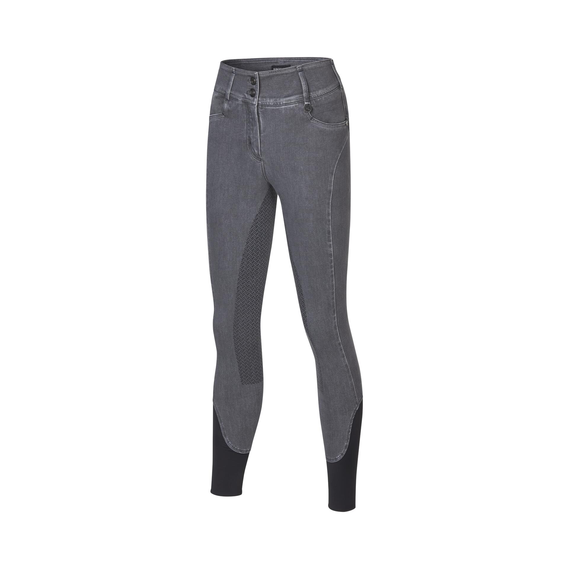 KINGSLAND Kingsland Klkayce Dames Denim Full Grip Rijbroek Denim Gray