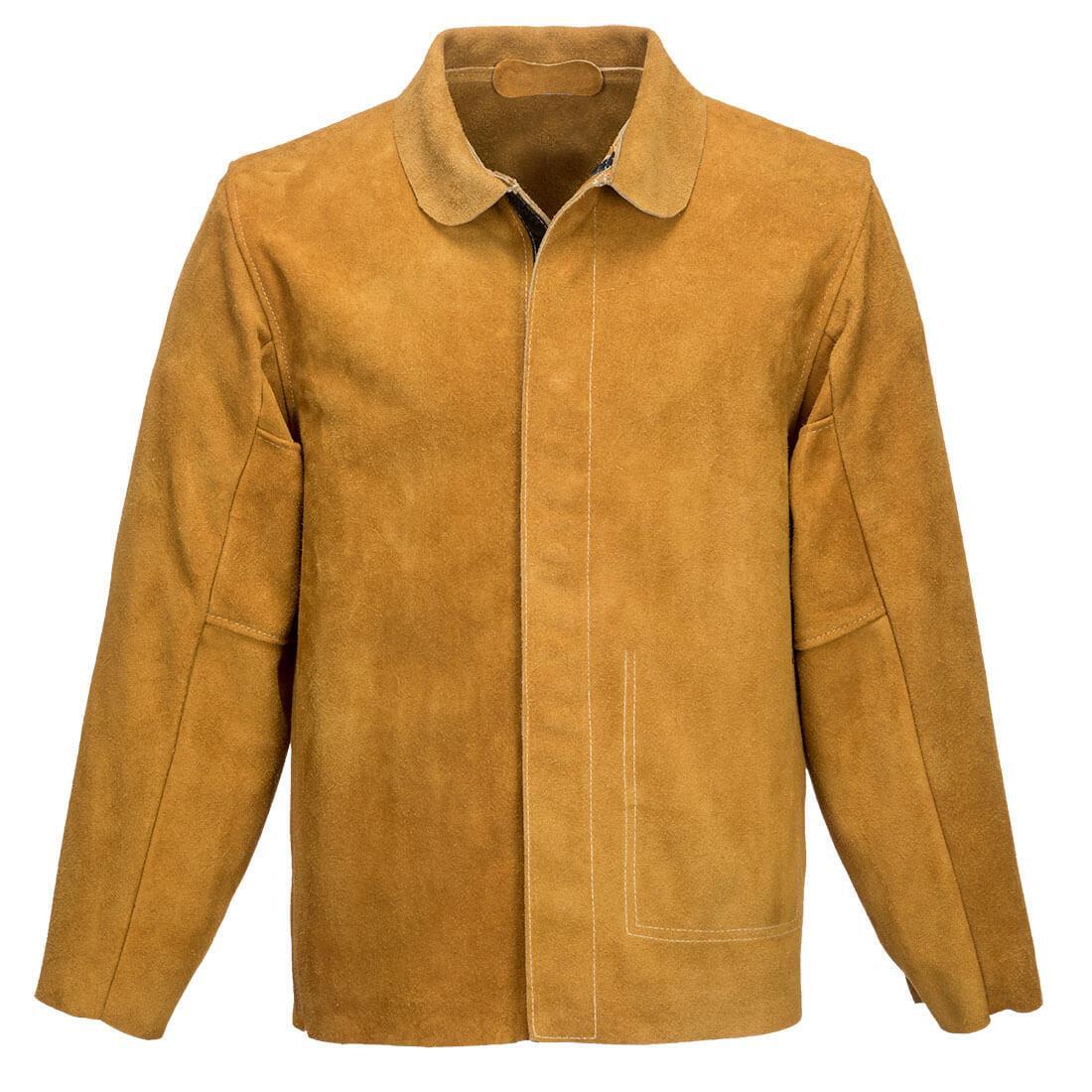 PORTWEST Mens Leather Welding Jacket (Tan)
