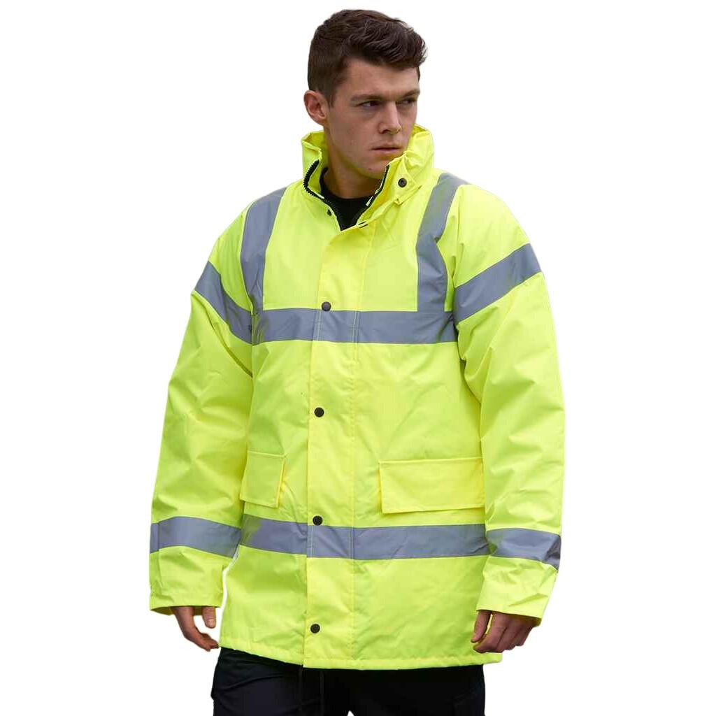 Unisex Adult HiVis Traffic Jacket (Yellow) 3/3