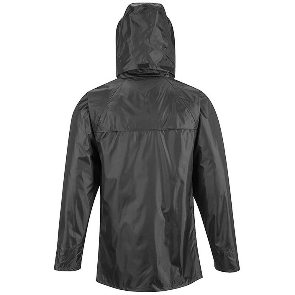 Mens Classic Rain Jacket (S440) (Black) 2/5