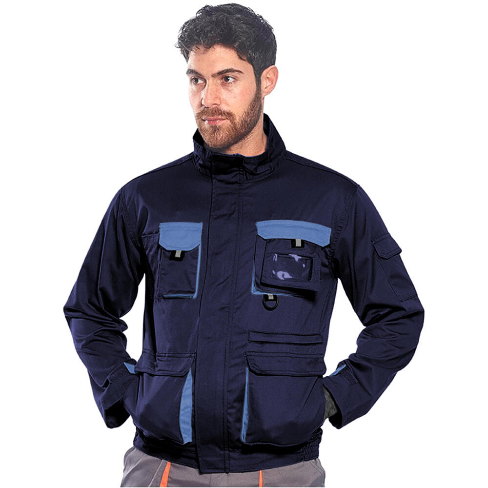 Mens Contrast Hardwearing Workwear Jacket (TX10) (Navy) 2/4