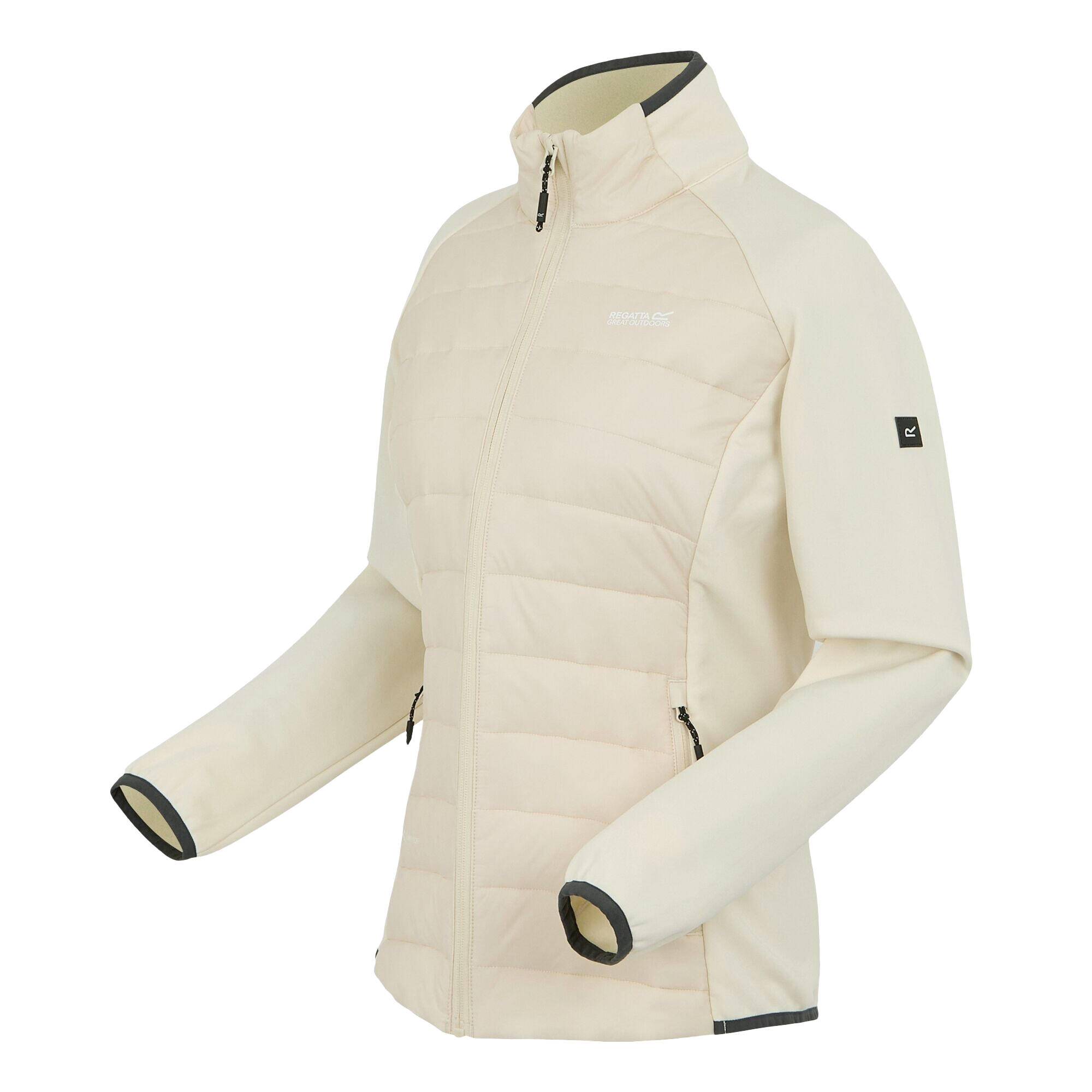 Womens/Ladies Clumber V Hybrid Jacket (Light Vanilla/Seal Grey) 3/4