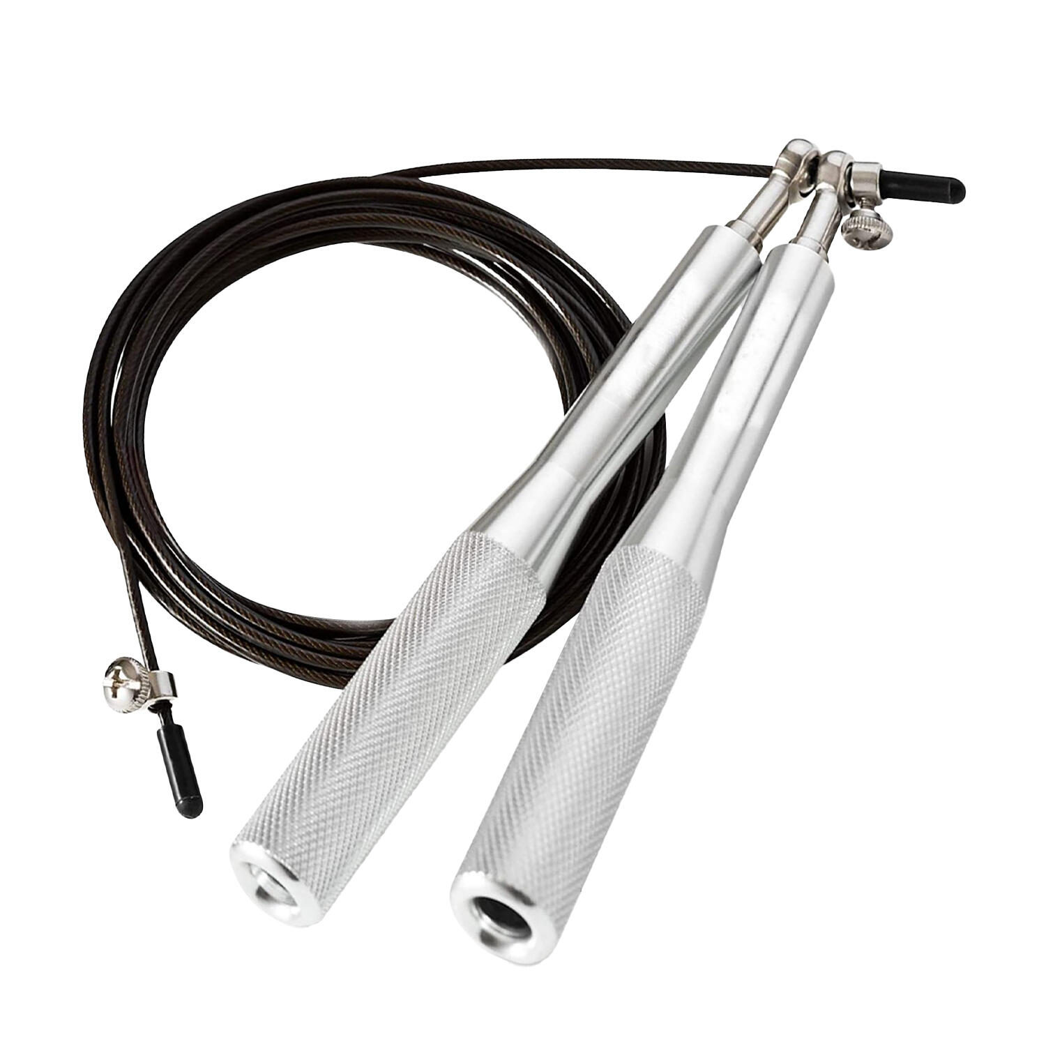 Cable Skipping Rope (Silver/Black) 2/2