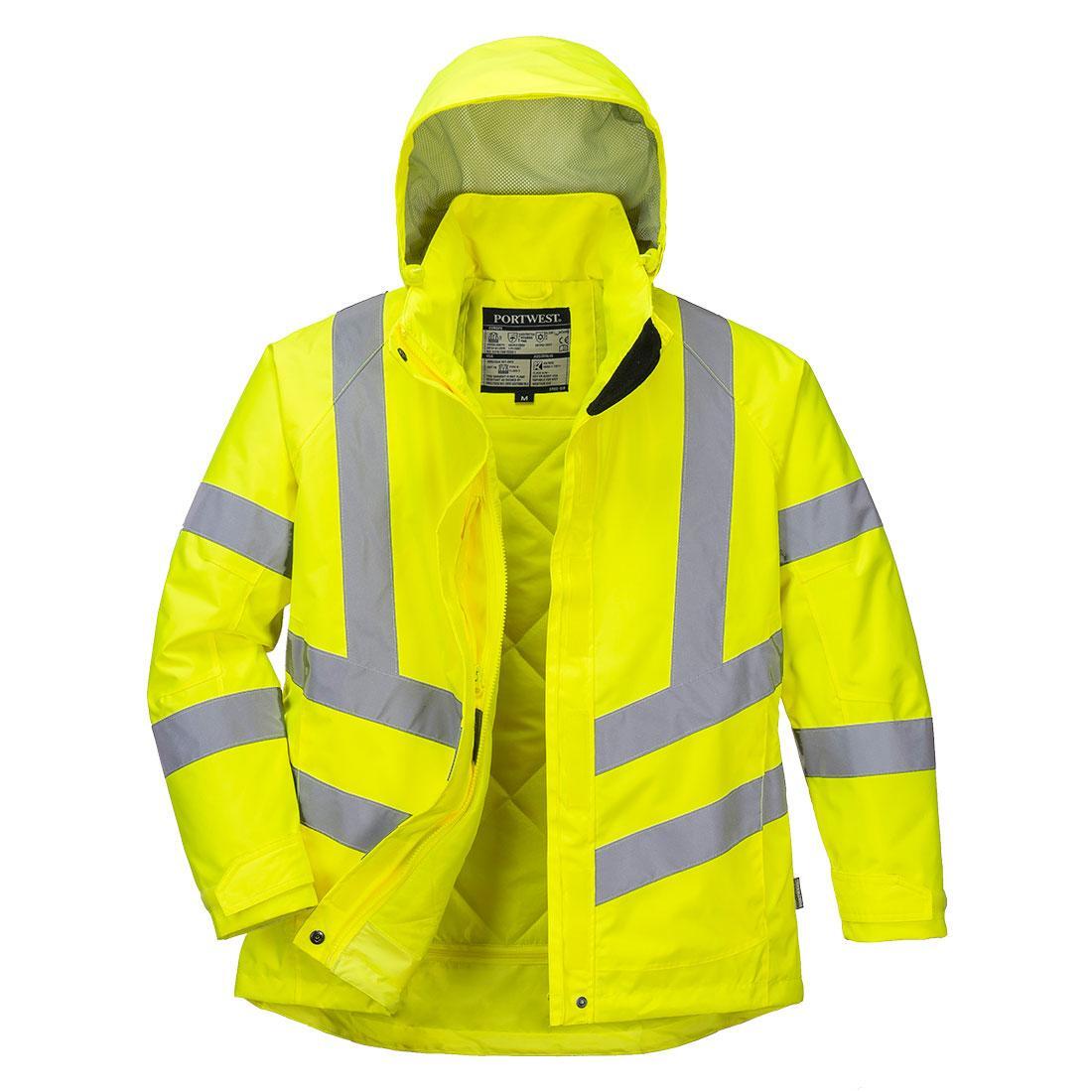 PORTWEST Dames HiVis Winterjas (Geel)