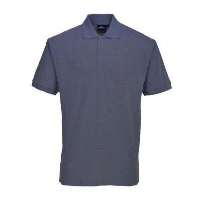 Heren napels poloshirt (metaalgrijs)