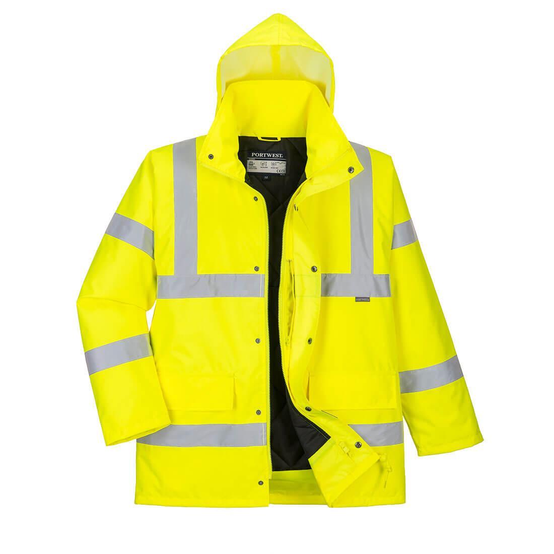 Mens HiVis Breathable Winter Traffic Jacket (Yellow) 1/1