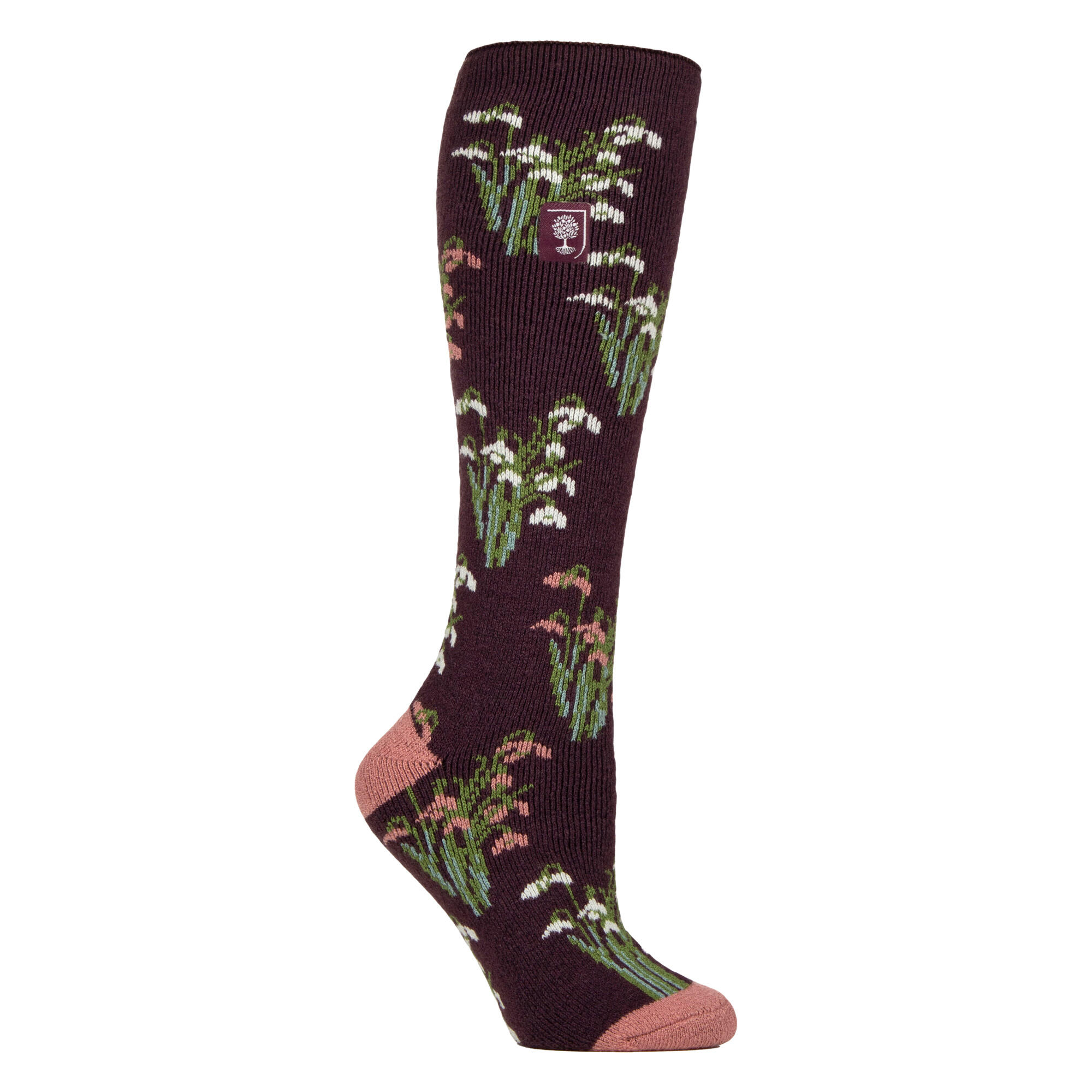 HEAT HOLDERS Long Wellington Boots Socks For Women | Floral Welly Socks