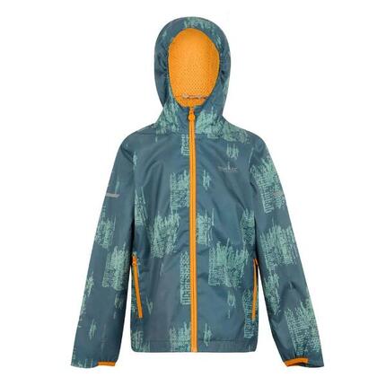 Veste Imperméable LEVER Enfant (Gris Orageux / Glacier / Jaune Orangé Vif)
