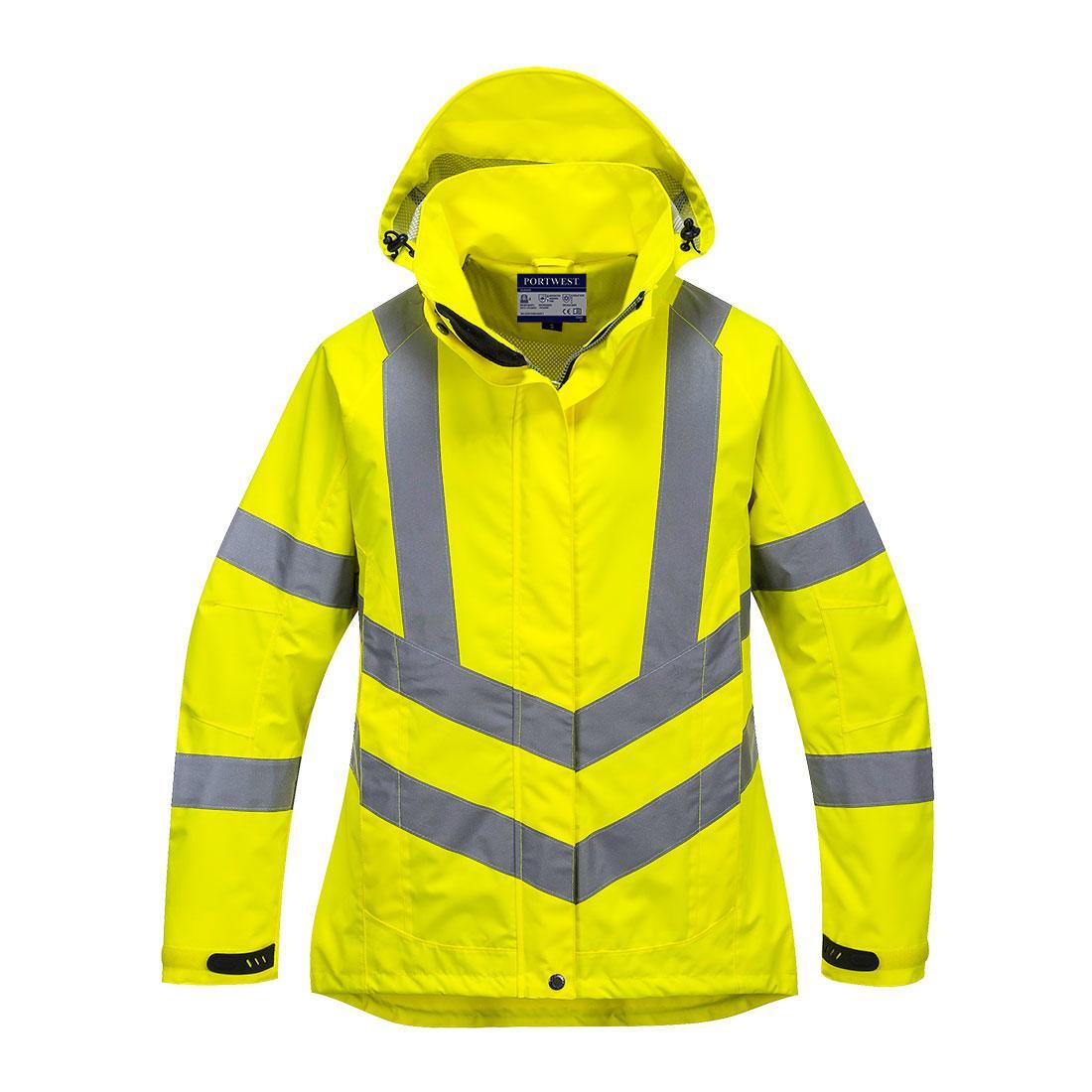 PORTWEST Dames Regen HiVis Ademend Jasje (Geel)