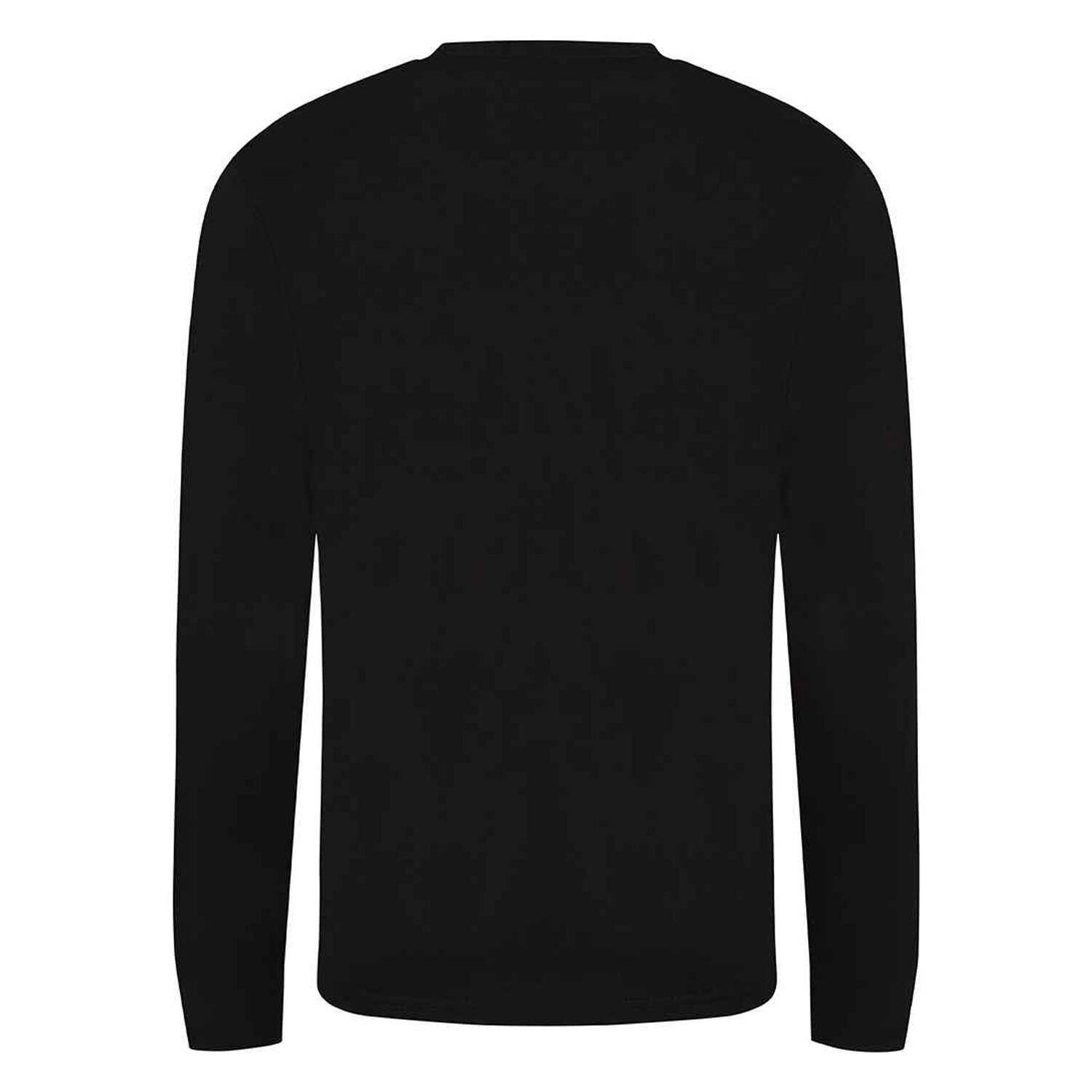 Mens Long Sleeve TriBlend TShirt (Solid Black) 2/2