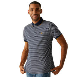 Polo Motif/style Rayé TIVER Homme (Bleu Marine / Blanc)