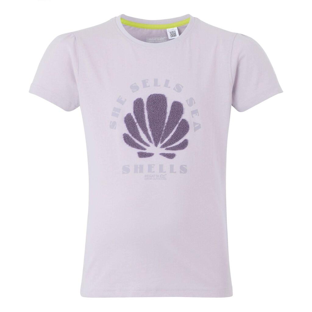 Childrens/Kids Bosley VIII Seashell TShirt (Lilac Thistle)