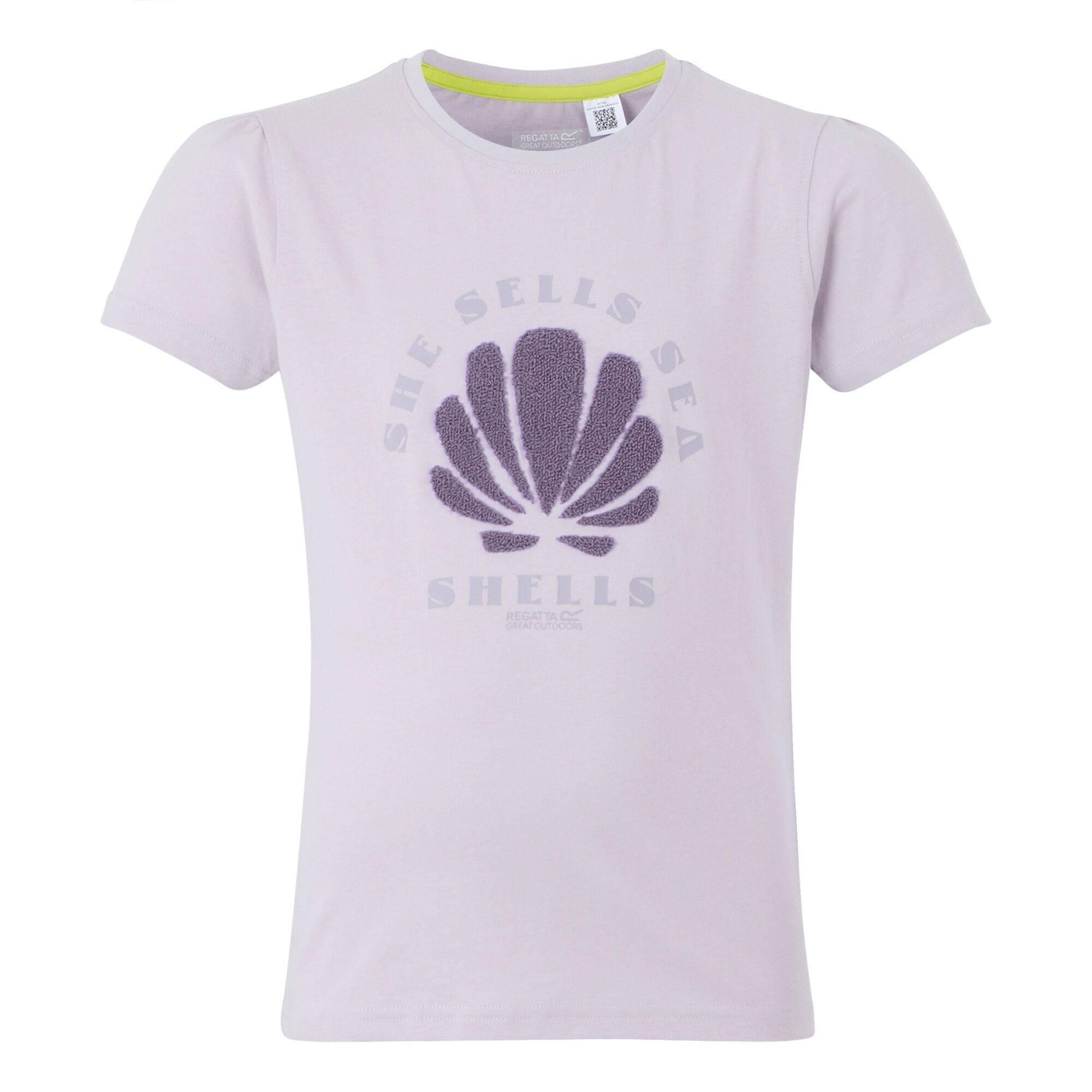 REGATTA Childrens/Kids Bosley VIII Seashell TShirt (Lilac Thistle)