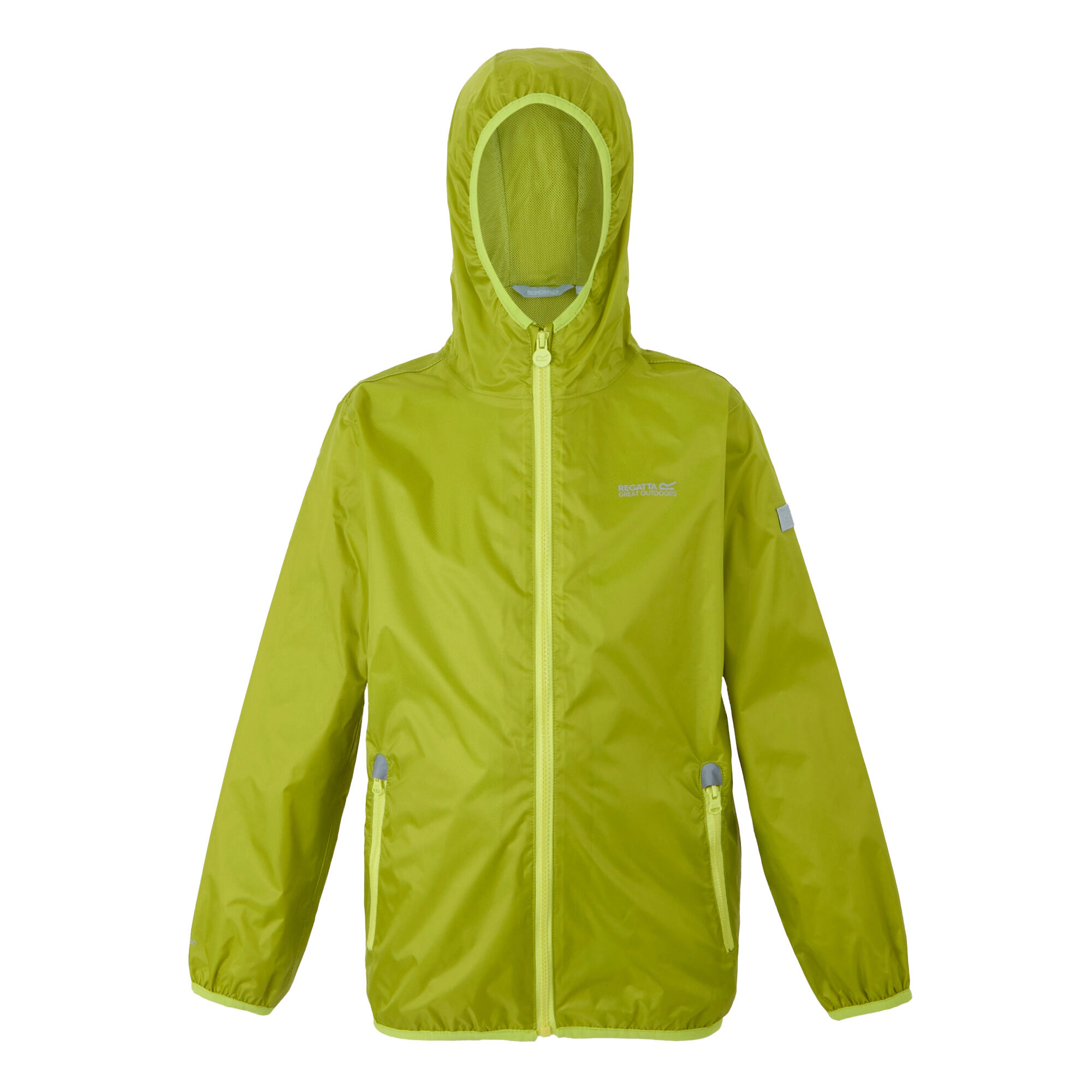 REGATTA Great Outdoors Childrens/Kids Lever II Packaway Rain Jacket (Grenoble Green/Wild