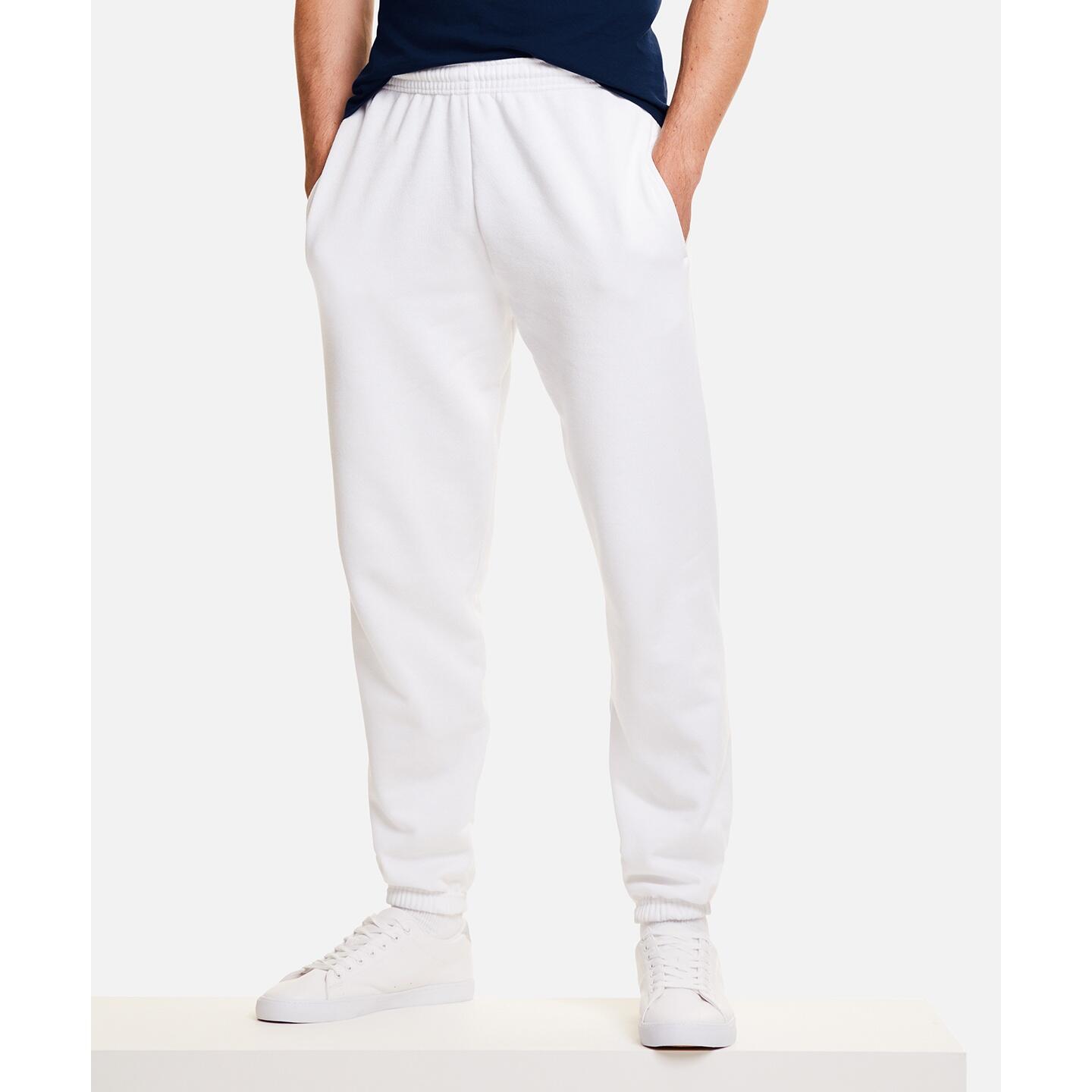 Mens Classic 80/20 Jogging Bottoms (White) 2/2