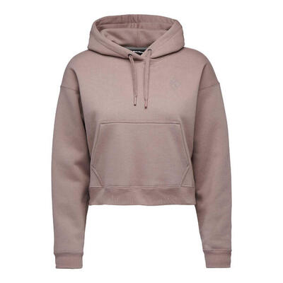 Dames hoodie black diamond crop po
