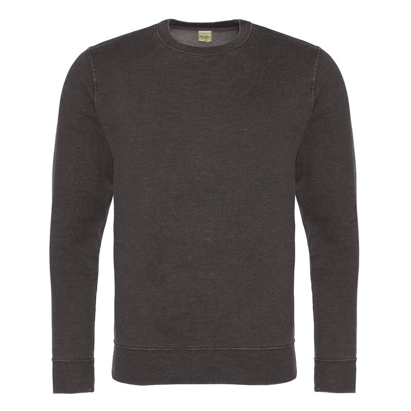 Sweat Effet Délavé Homme (Gris Sombre Délavé)
