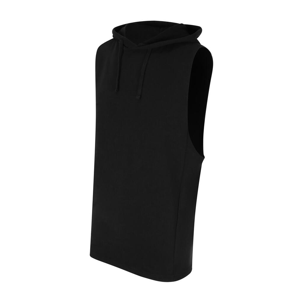 Adults Unisex Just Cool Urban Sleeveless Muscle Hoodie (Jet Black) 3/3