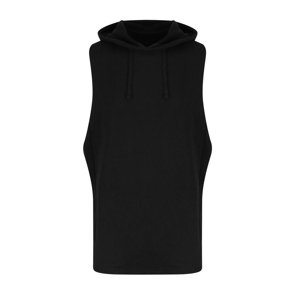 Adults Unisex Just Cool Urban Sleeveless Muscle Hoodie (Jet Black) 2/3