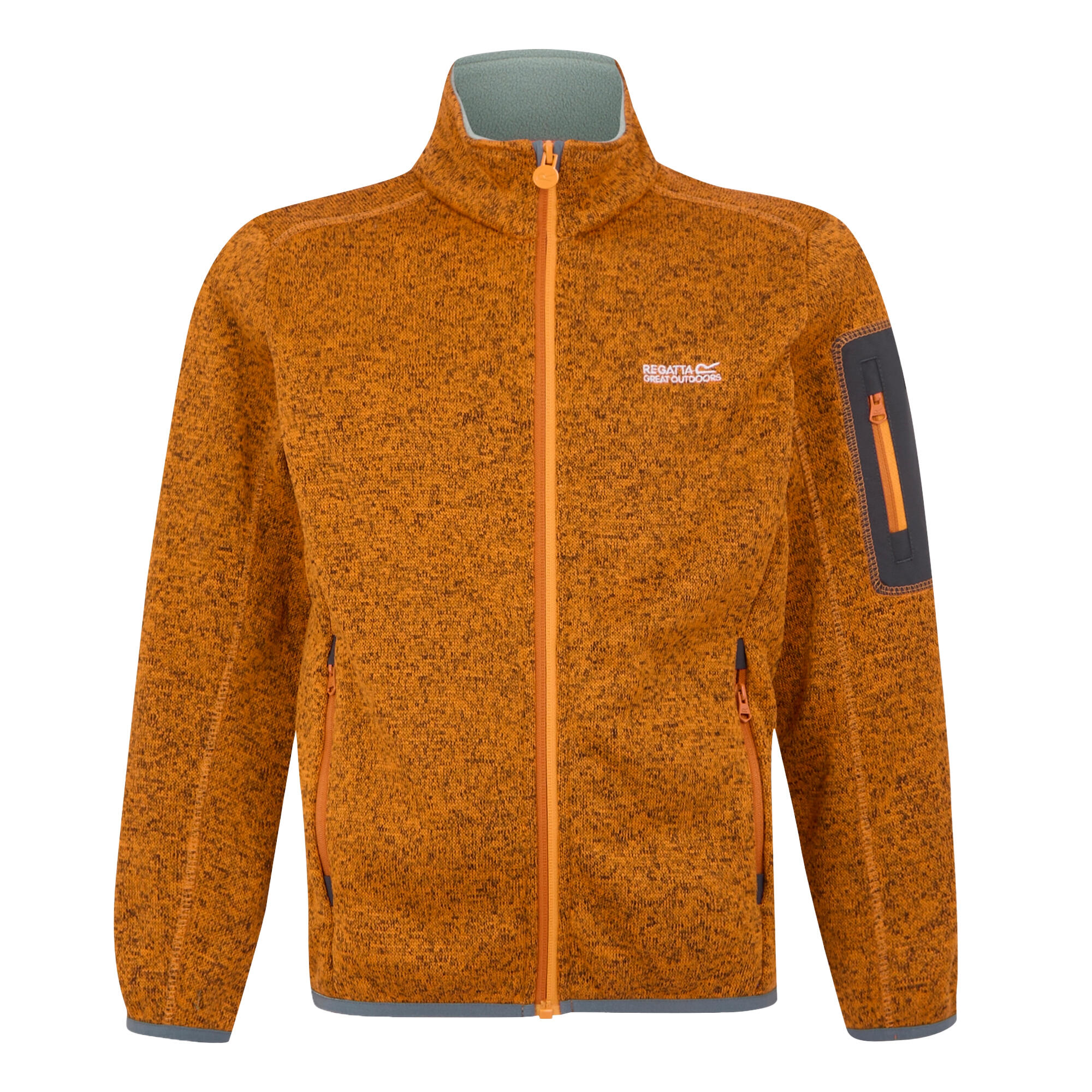 Regatta - Veste Polaire Newhill Enfant (jaune Orangé Vif / Glacier) - Sweat-shirt - Jaune|orange - 10 À 12 Ans - Decathlon