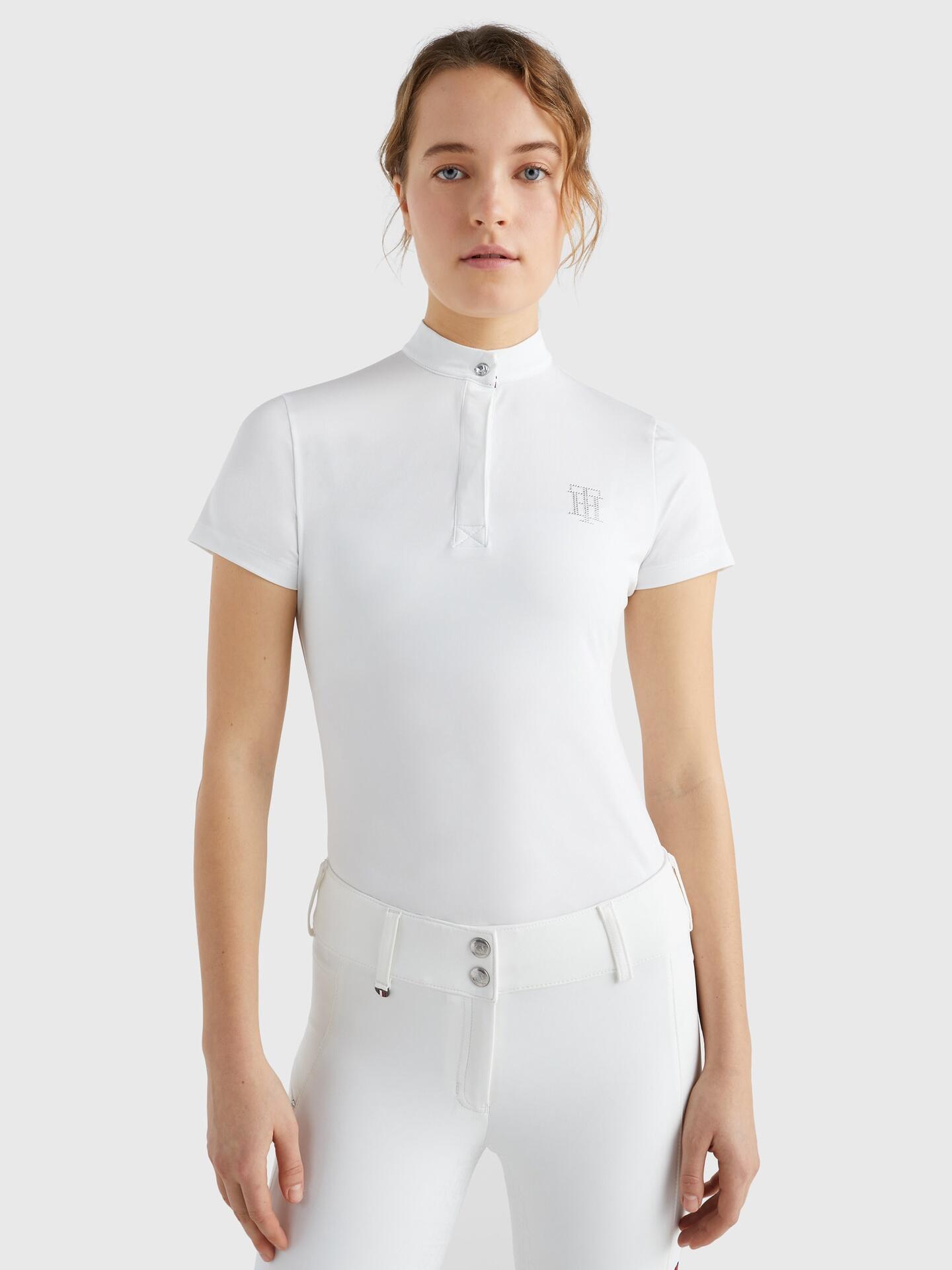 TOMMY HILFIGER EQUESTRIAN Tommy Hilfiger Equestrian Rhinestone Performance Show Shirt Wit