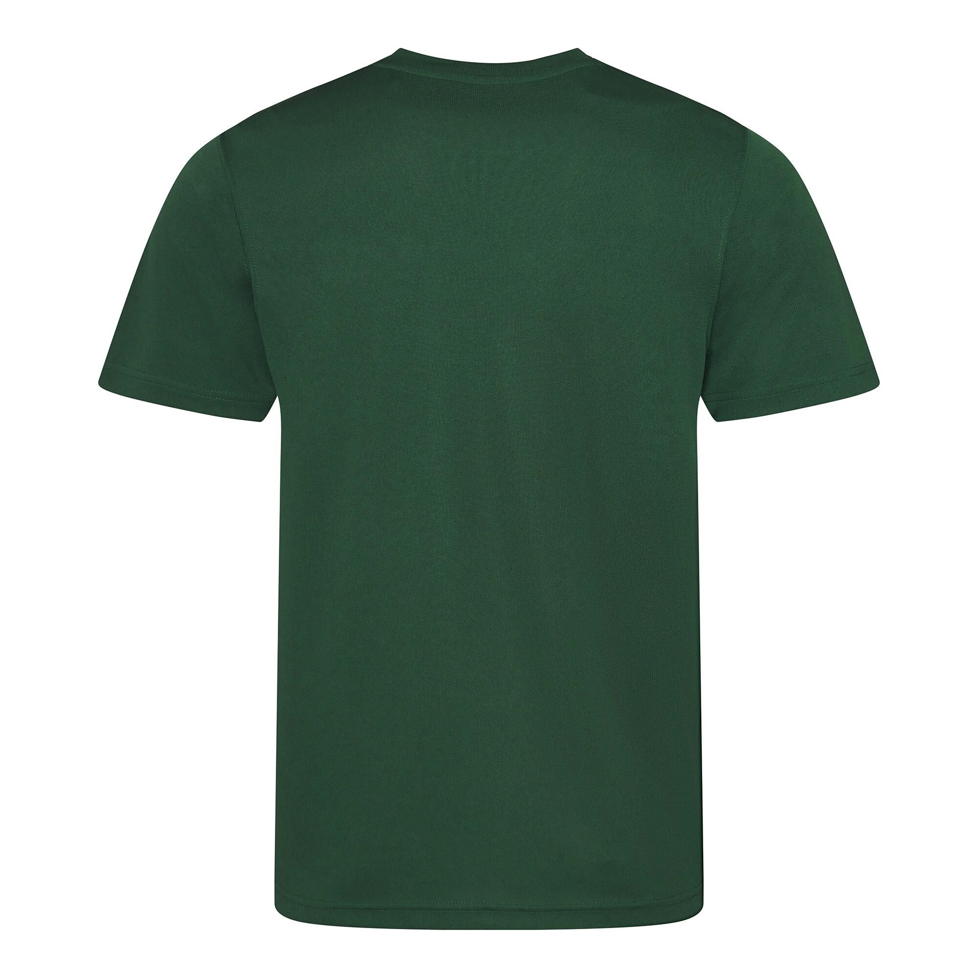 Just Cool Mens Performance Plain TShirt (Bottle Green) 2/2