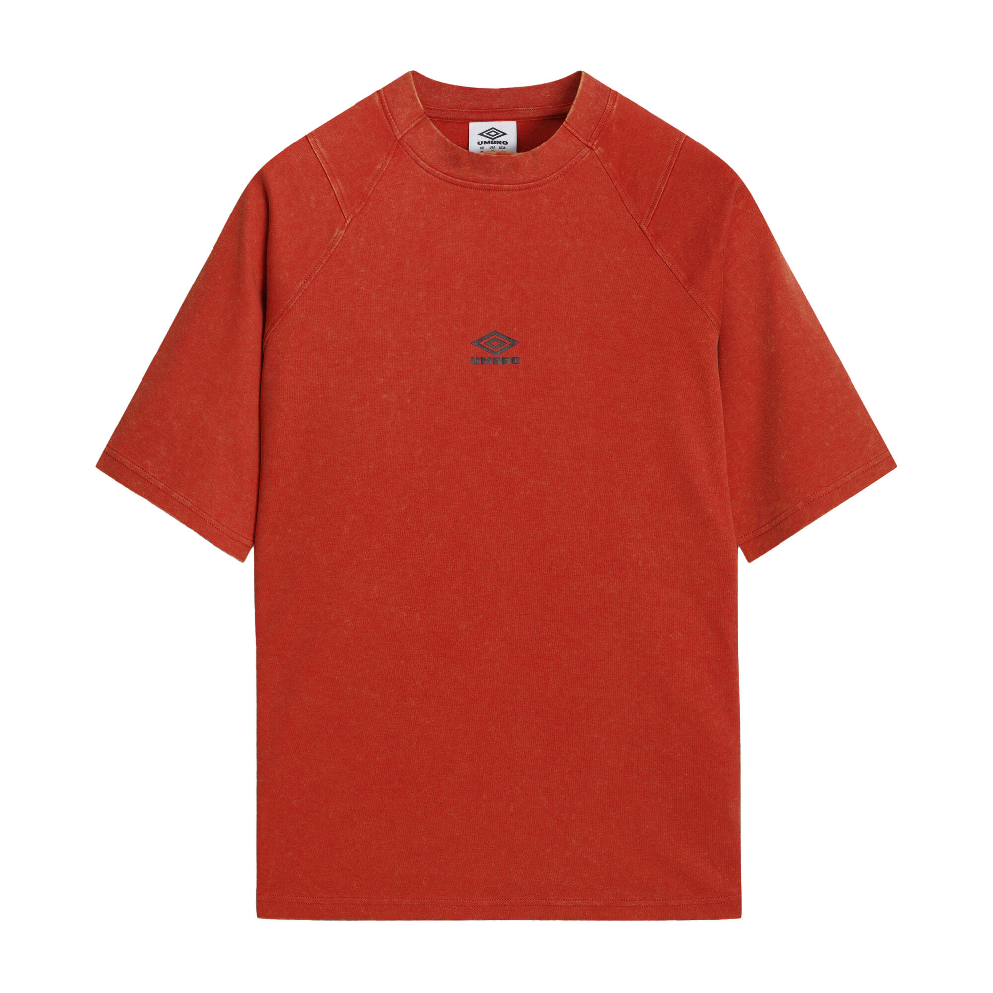 UMBRO Mens Washed Crew Neck Boxy TShirt (Fire Whirl)