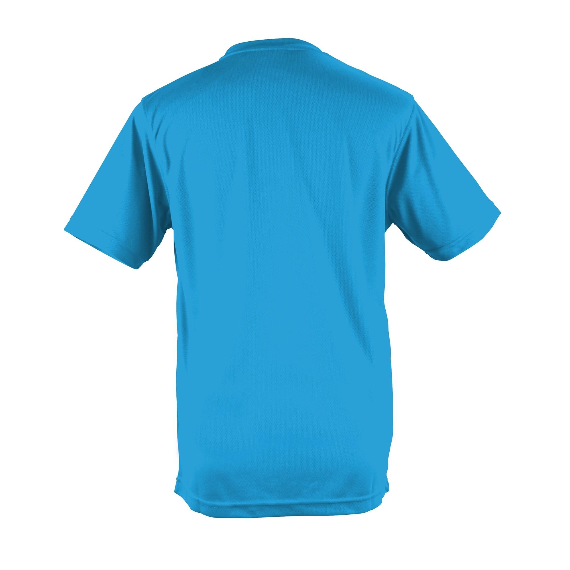 Just Cool Mens Performance Plain TShirt (Sapphire Blue) 2/2