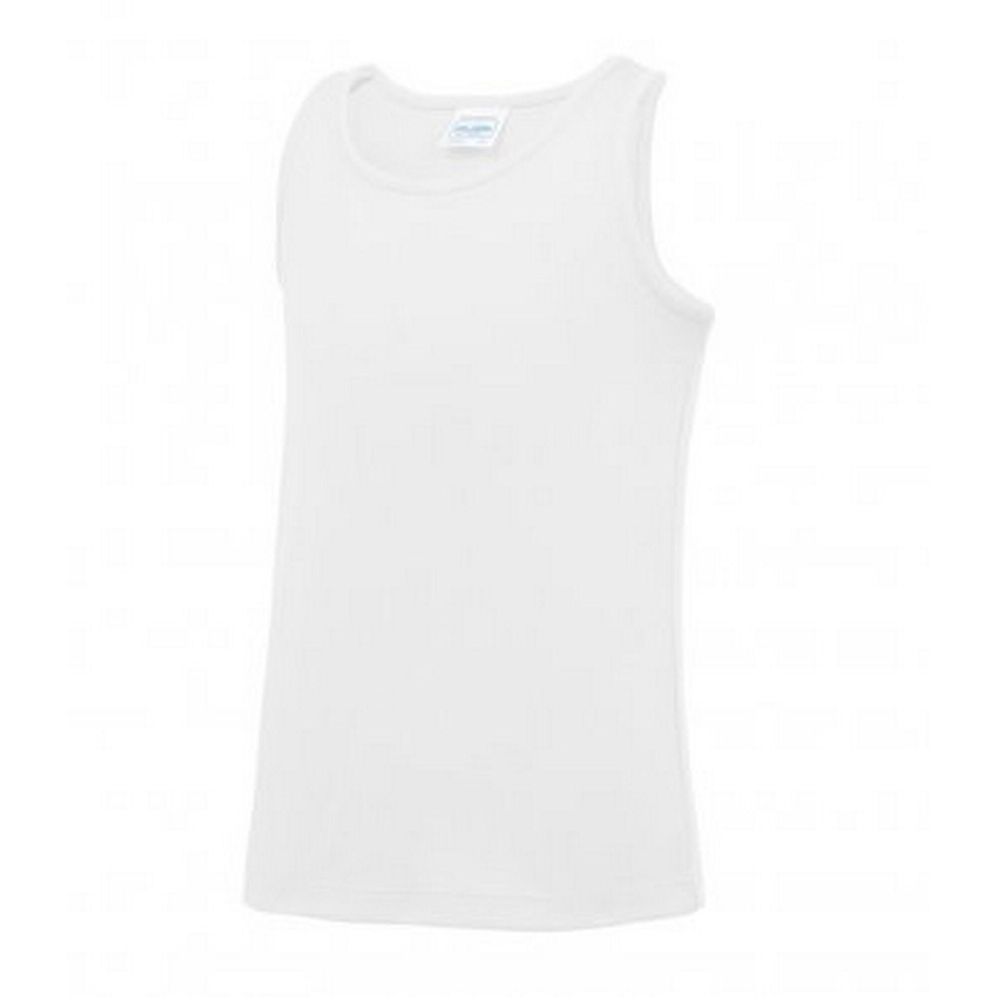 AWDIS Childrens/Kids Just Cool Sleeveless Vest Top (Arctic White)