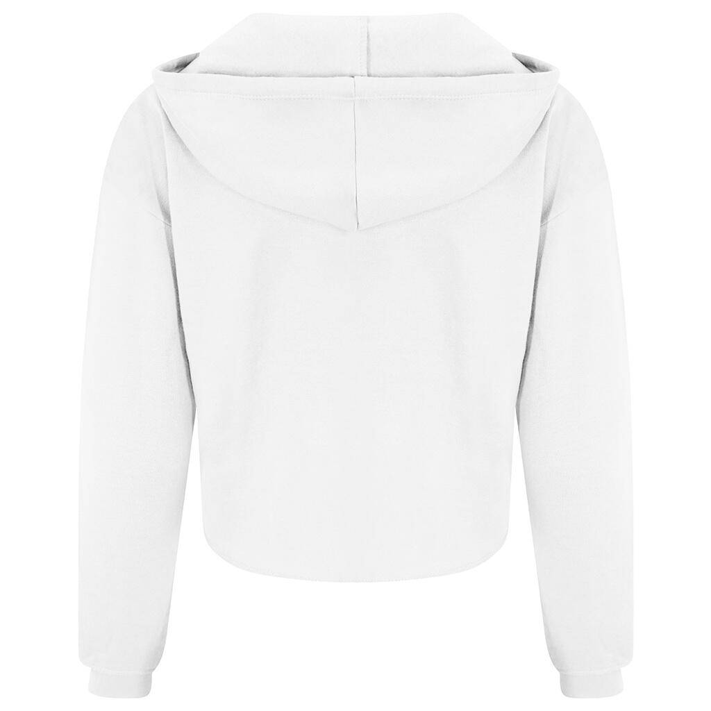 Just Hoods Girlie CropKapuzenpullover Damen Schneeweiß 2/2