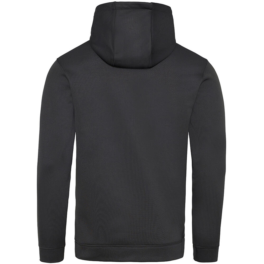Unisex Polyester Sport Kapuzenpullover Damen und Herren Schwarz 2/2